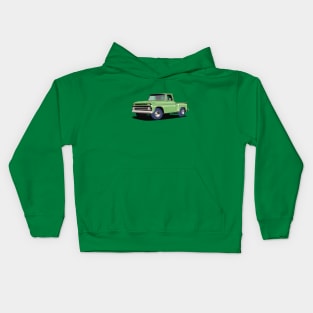 Chevrolet C10 Pickup truck in green Kids Hoodie